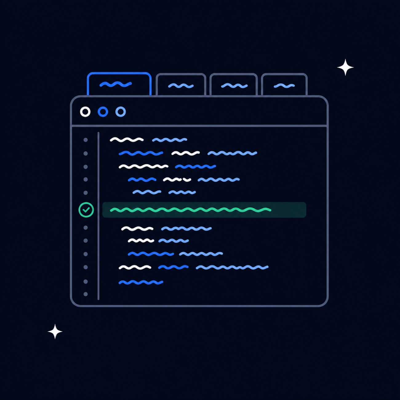 A code editor streaming real files as they are written