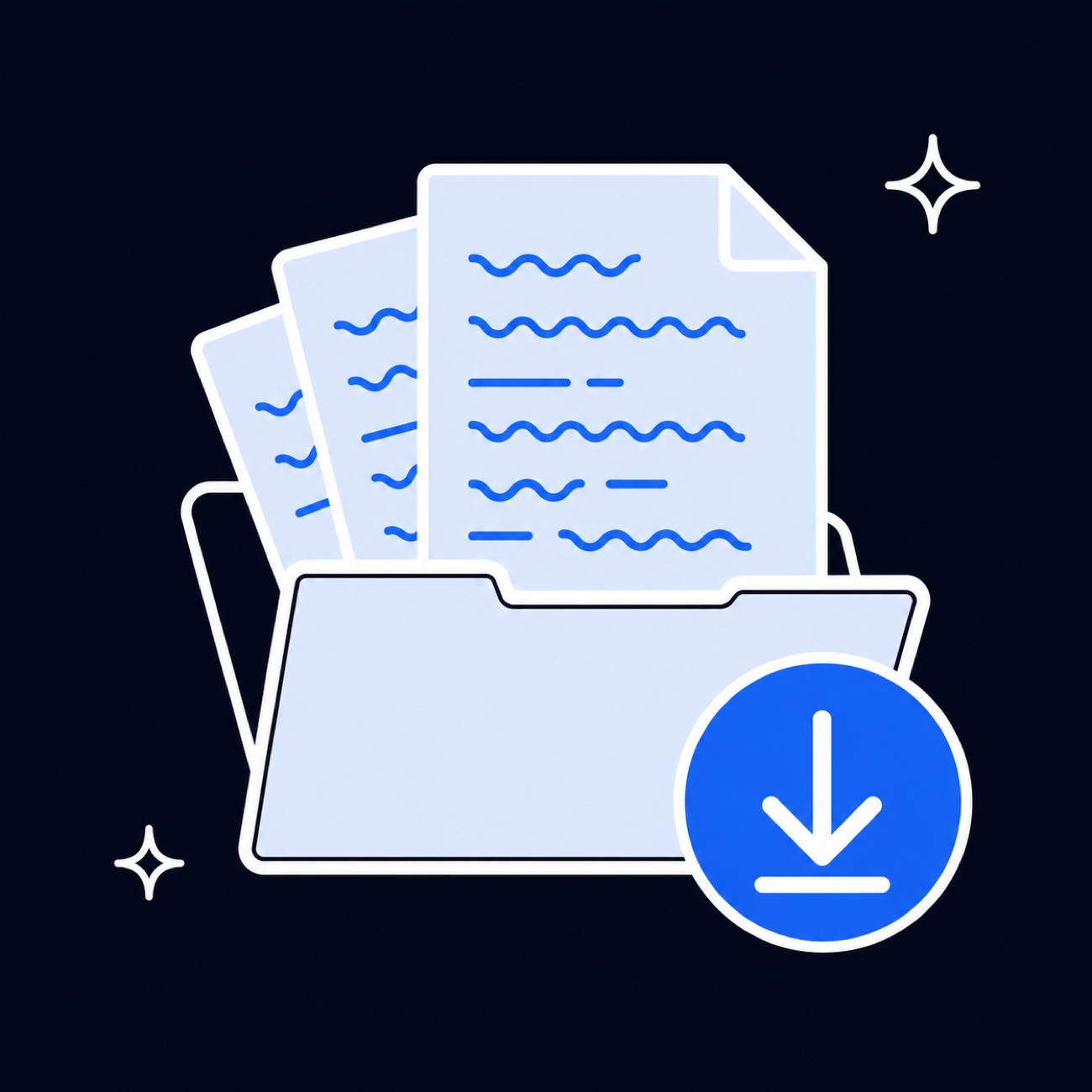 A folder of real code files with a download button