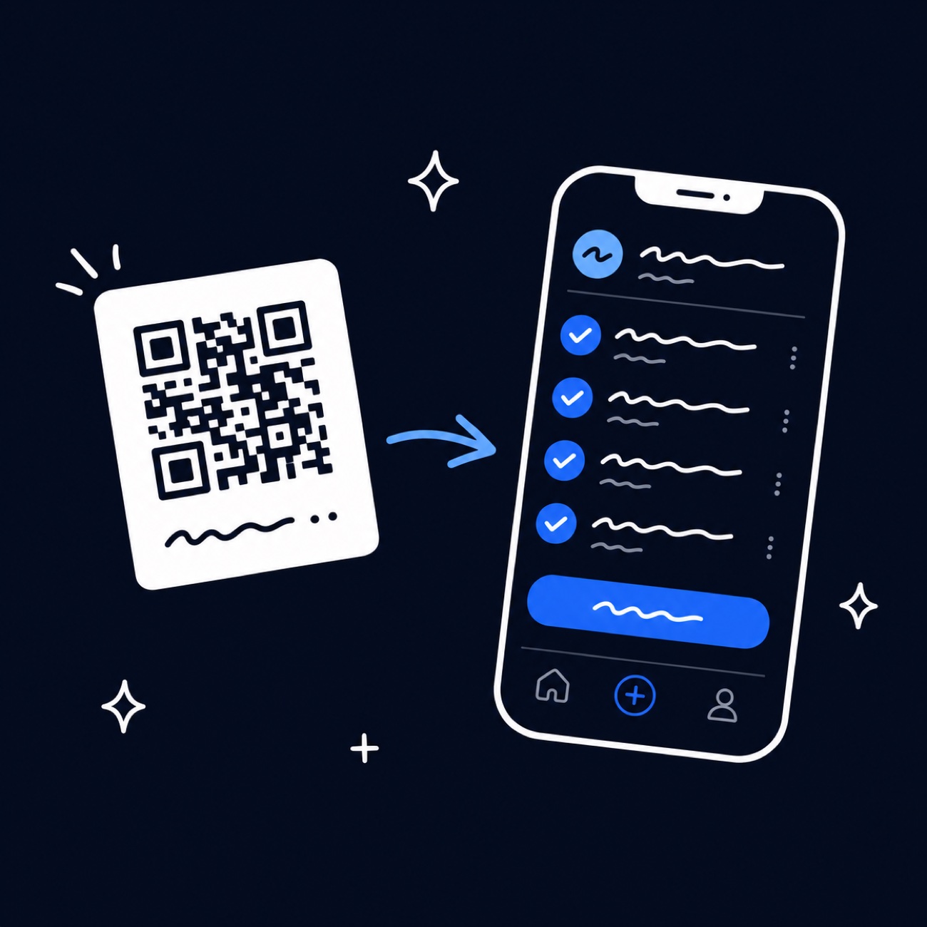 Scanning a QR code to run the app on a real phone